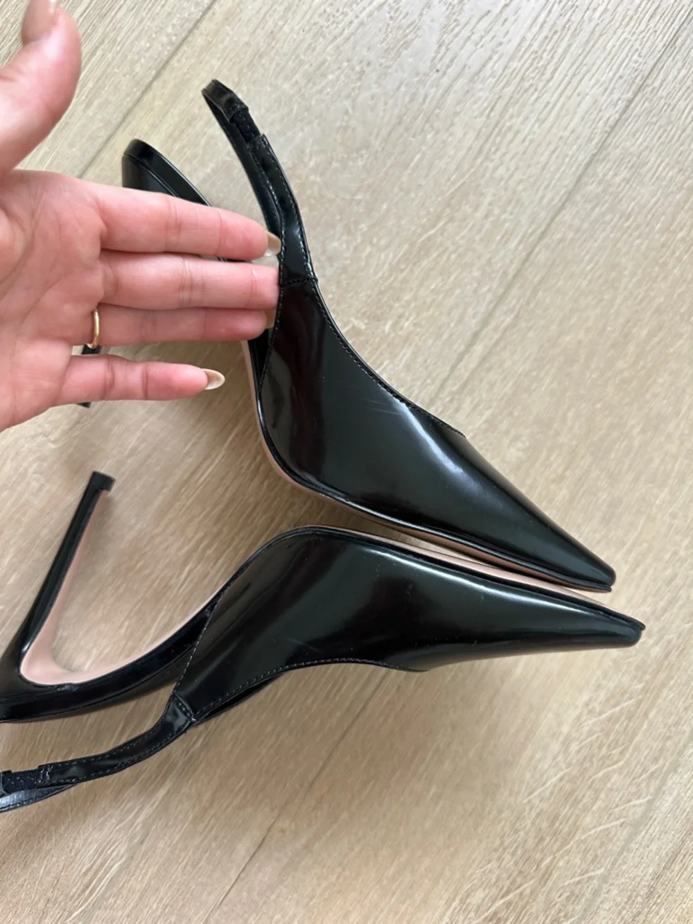 Mango MNG Black Slingback Heels - Picture 7 of 10